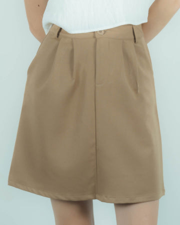 Haynes A Line Skirt (Knee Length) (Khaki)