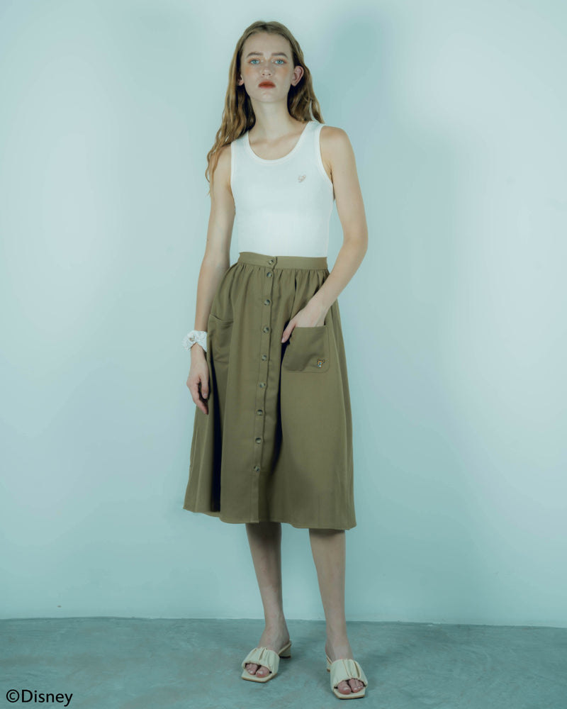 Bambi Embroidery Tank Top (Ivory)