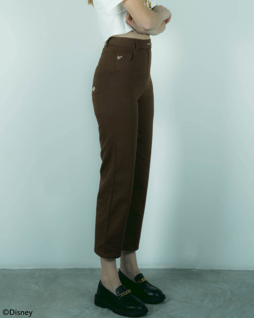 Bambi Meets Flowers Straight Pants (Brown)