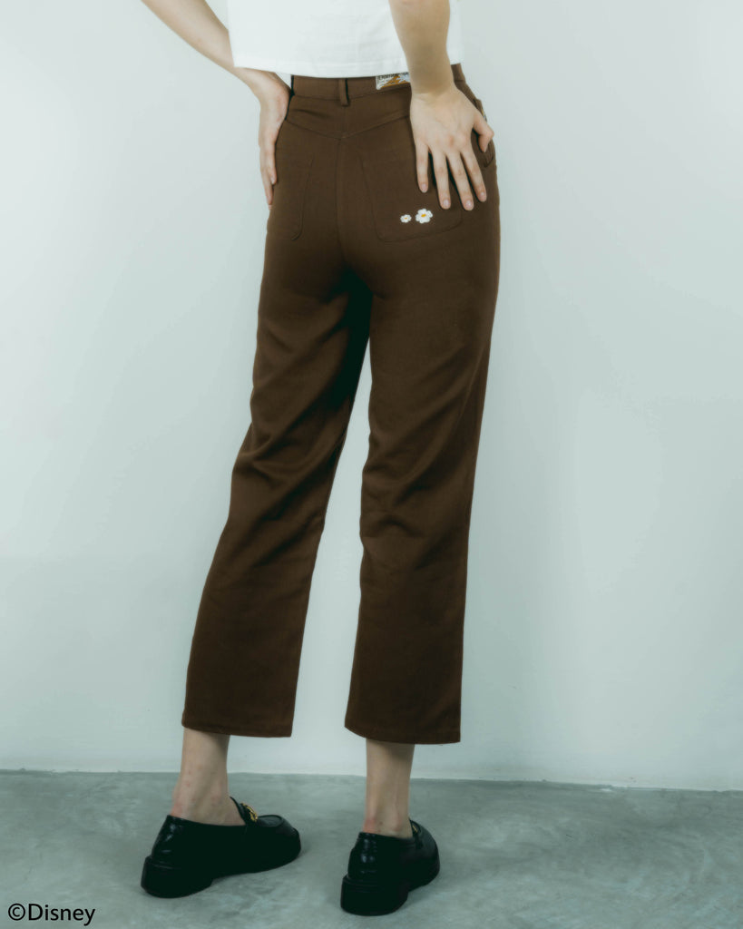 Bambi Meets Flowers Straight Pants (Brown)