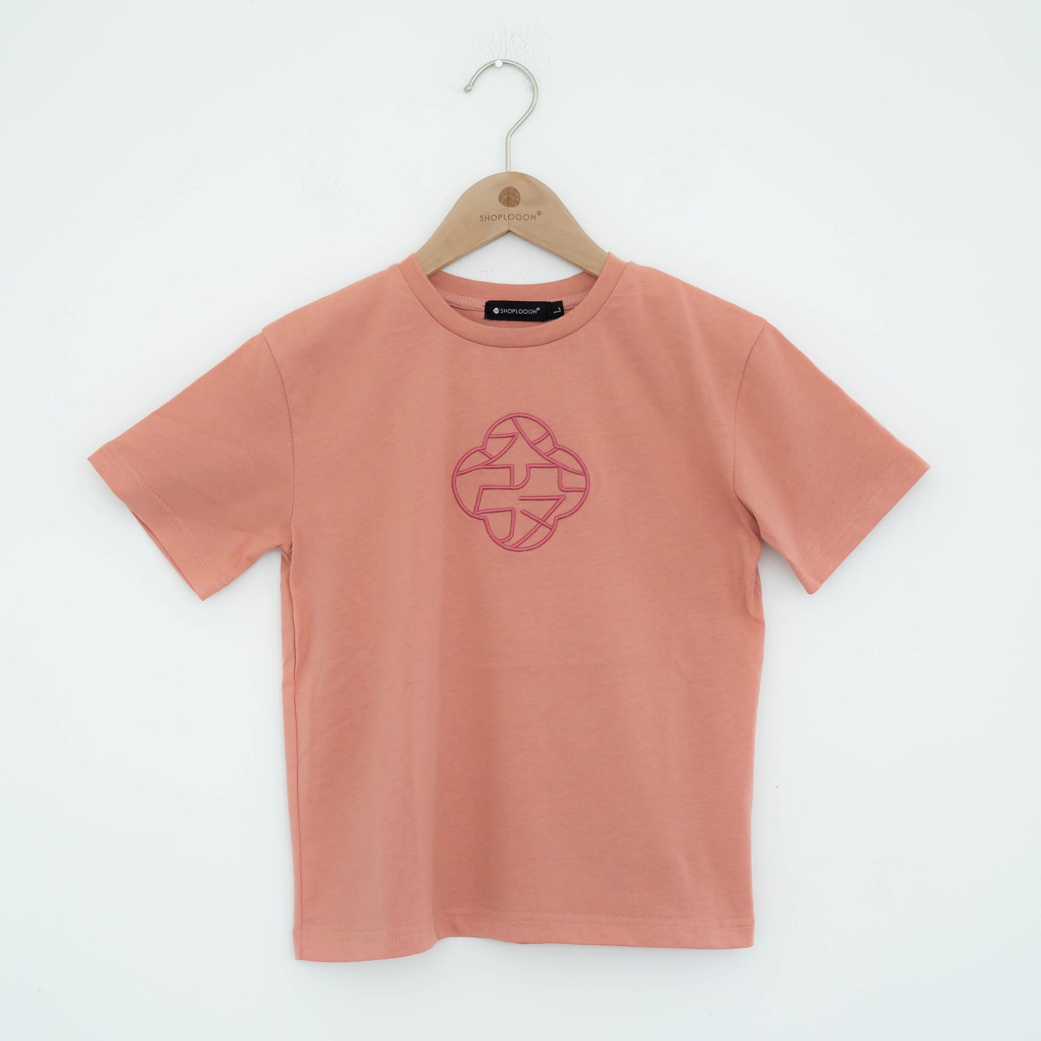 Fa Embroidery Oversize Tee - Adult  (Pink)