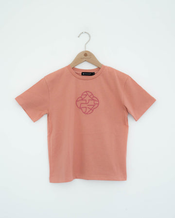 Fa Embroidery Oversize Tee - Adult  (Pink)