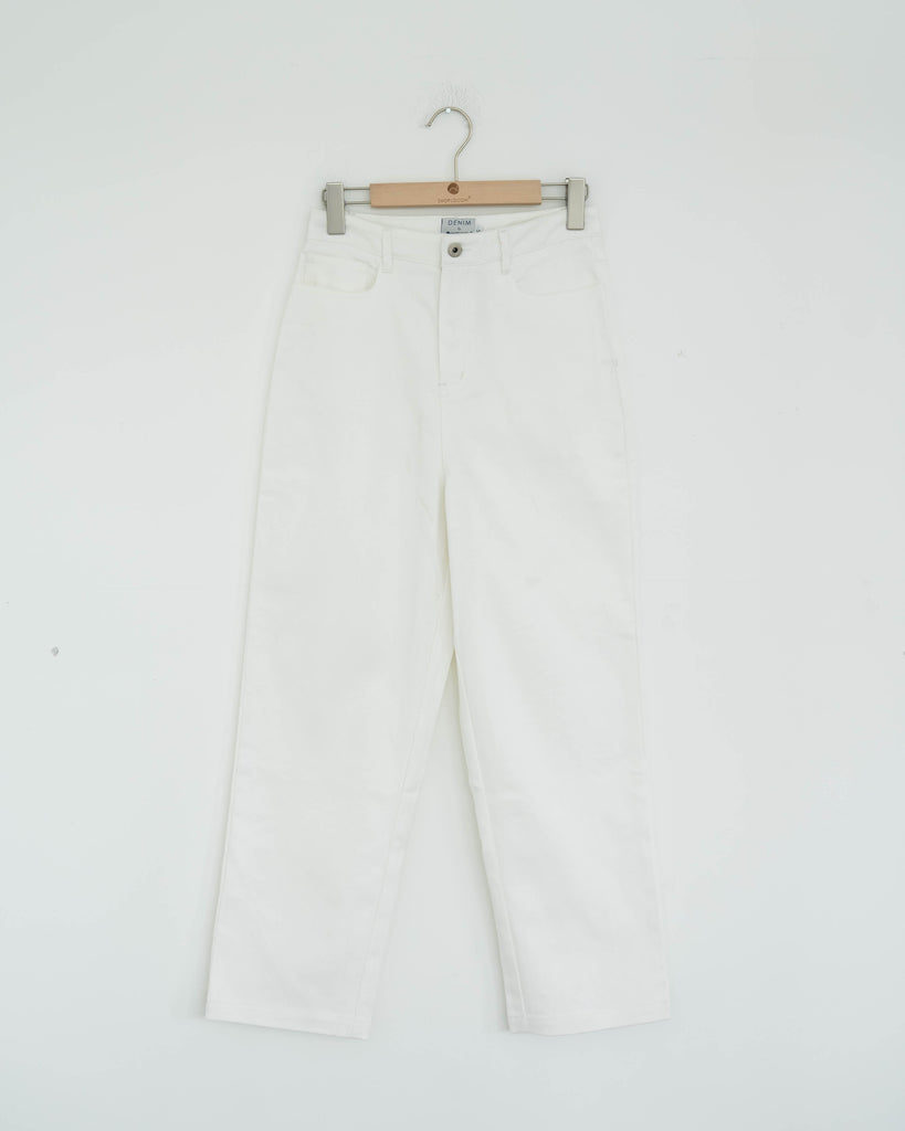 Selena Straight Cut Pants (White)