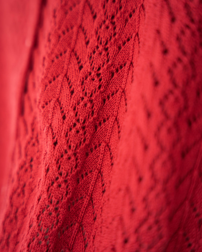 Chris Short Sleeve Knit Top (Red)