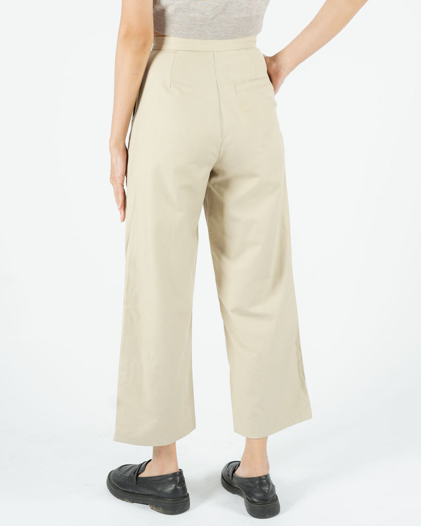 Kacy Straight Cut Pants (Light Beige)