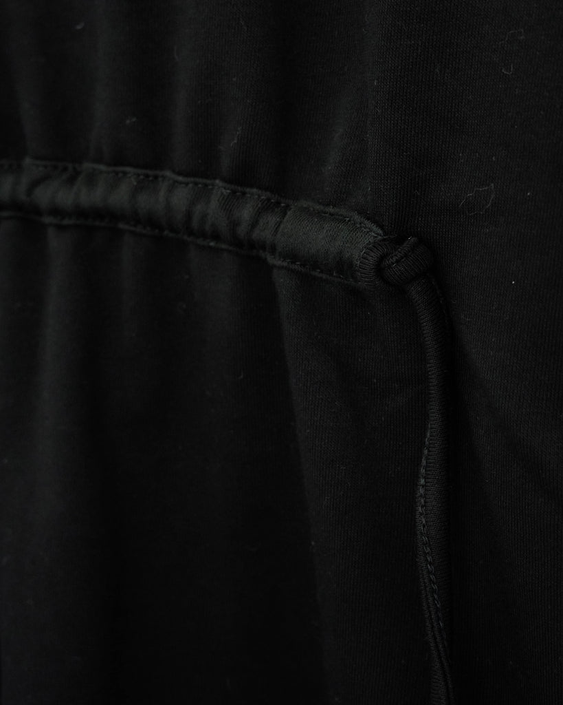 Front Drawstring Tee Dress (Black)