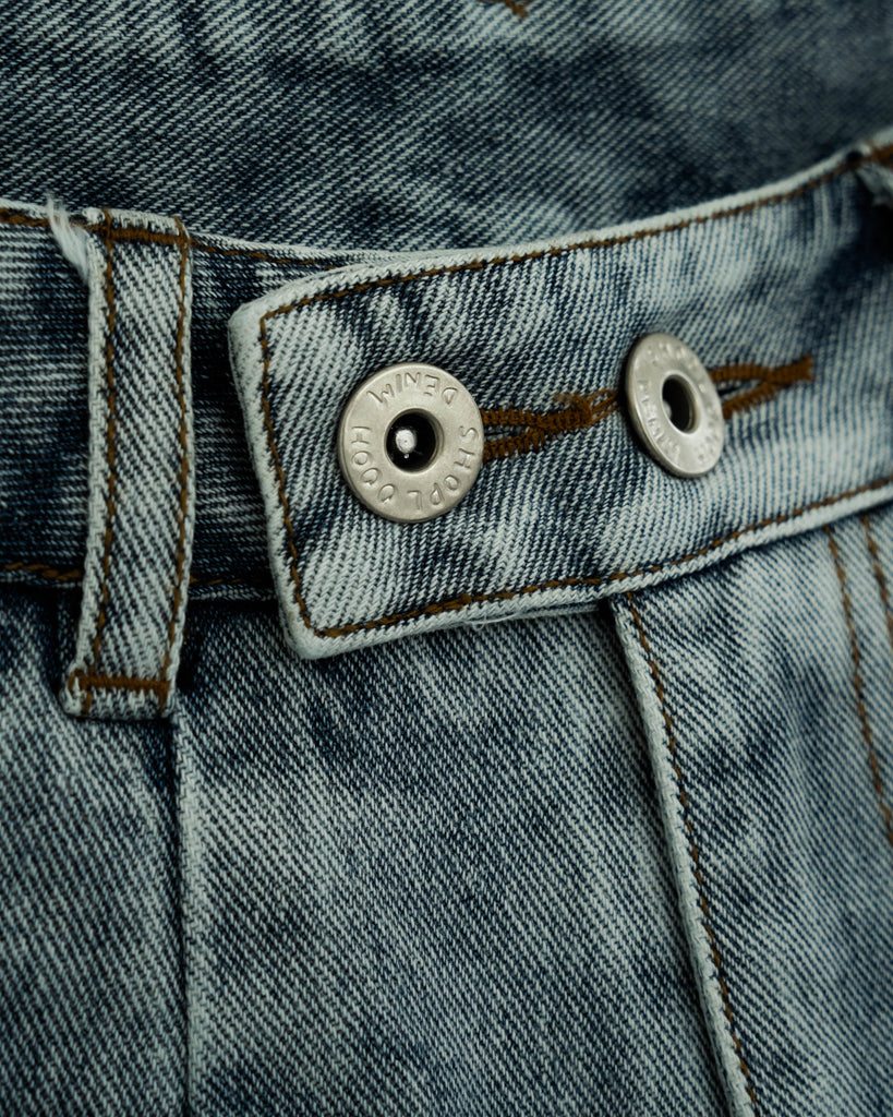 Rania High Waist Denim Shorts (Denim)
