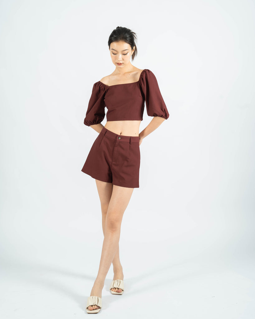 Victoria Tailored Shorts (Red)