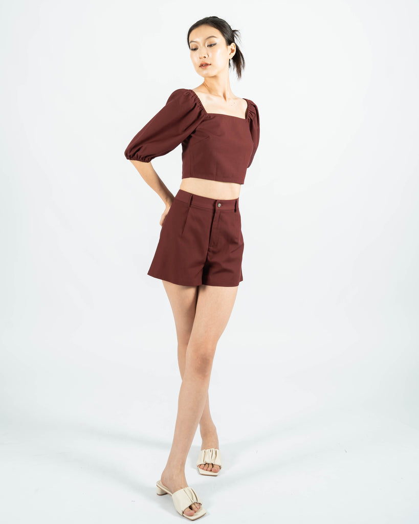 Victoria Tailored Shorts (Red)