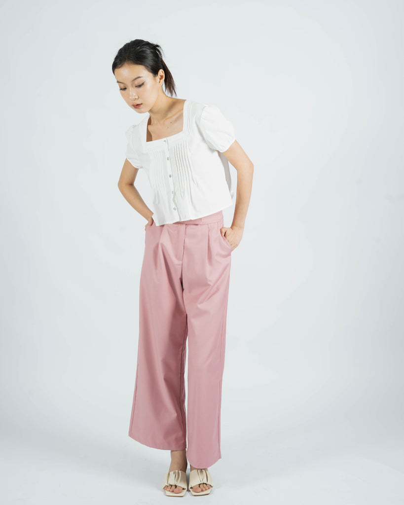 Charmane Straight Cut Trousers (Pink)