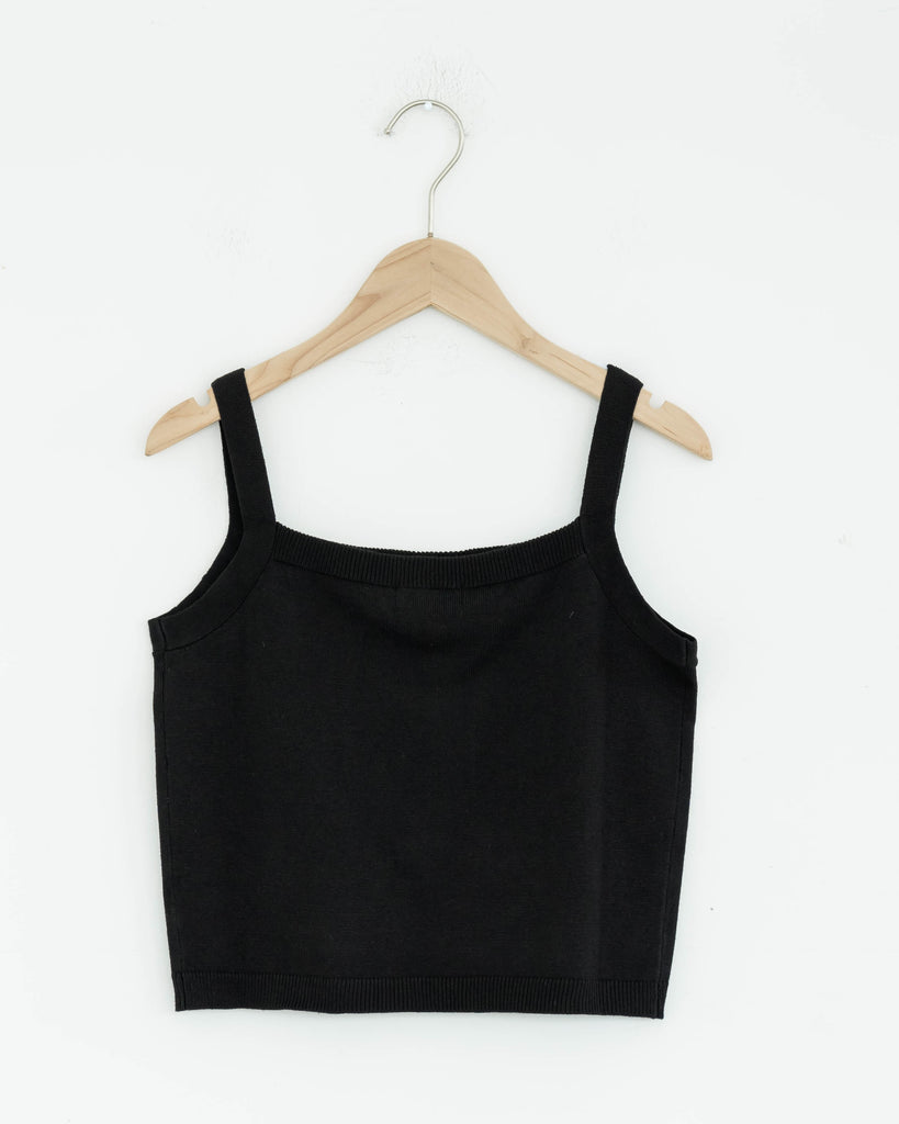 Tiana Knit Tank Top (Black)