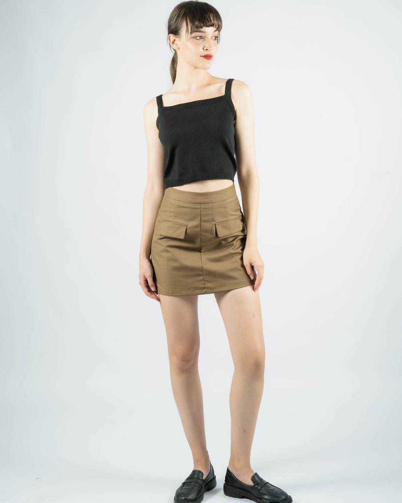 Tiana Knit Tank Top (Black)