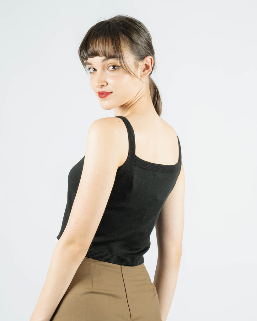 Tiana Knit Tank Top (Black)