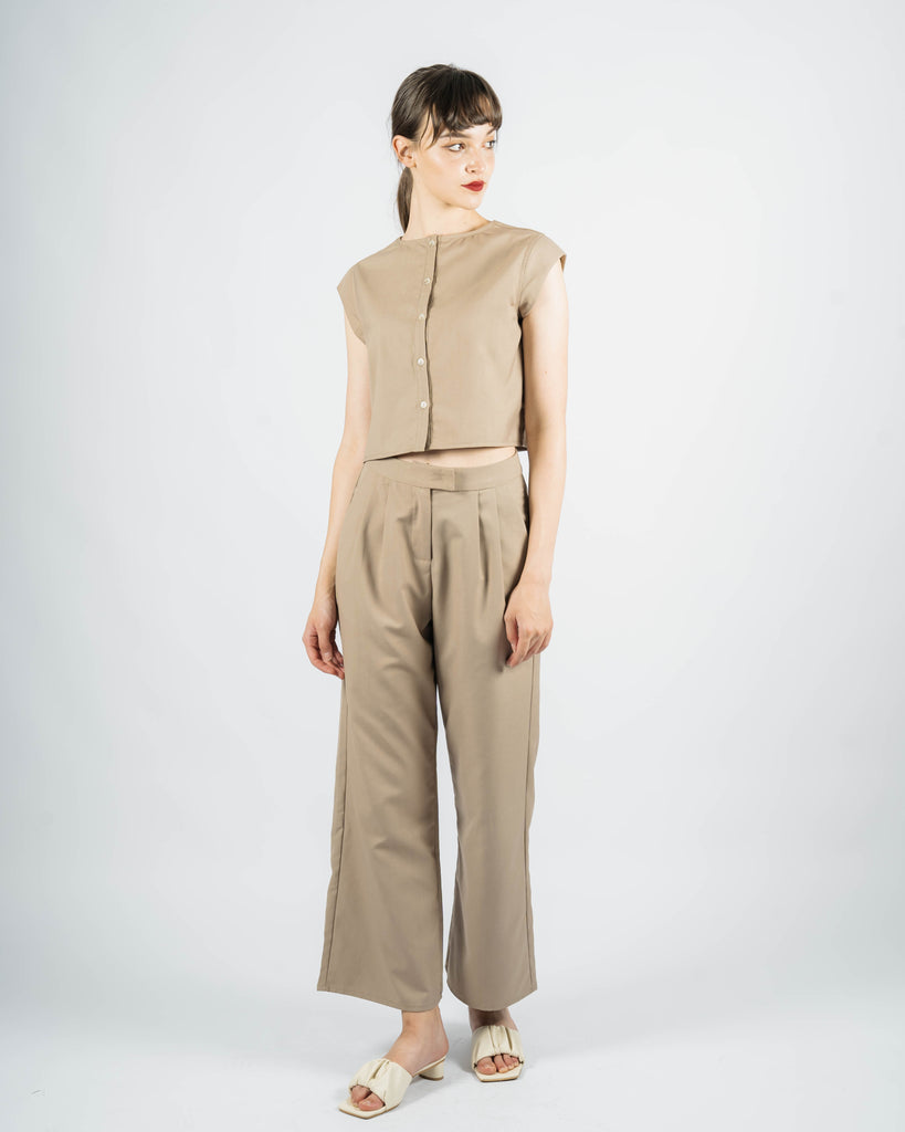 Dean Straight Cut Trousers (Khaki)