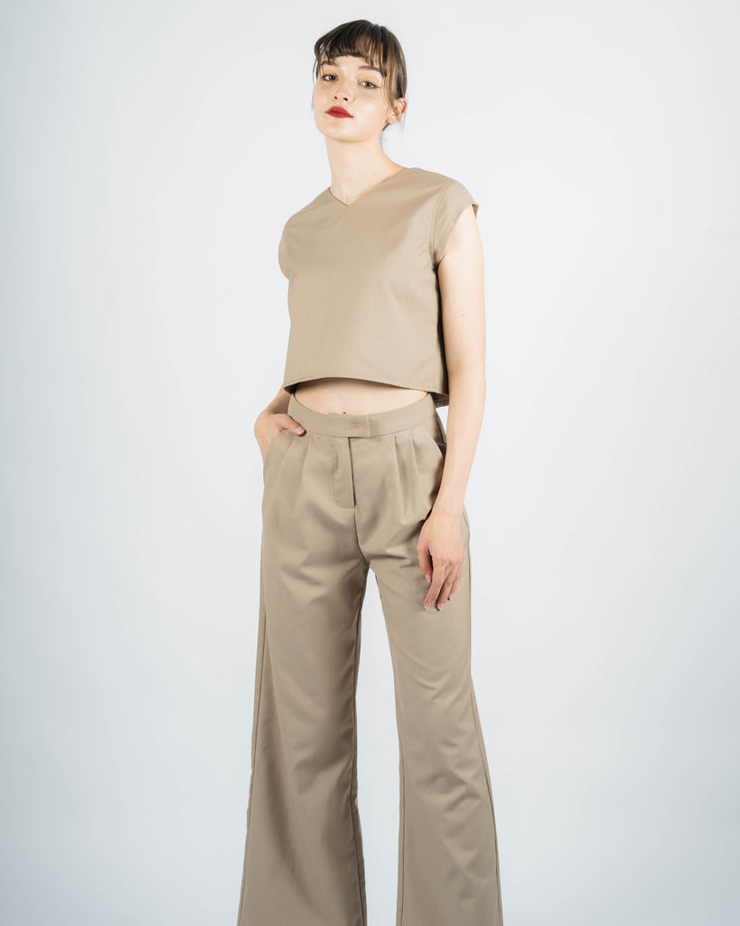 Dean Straight Cut Trousers (Khaki)