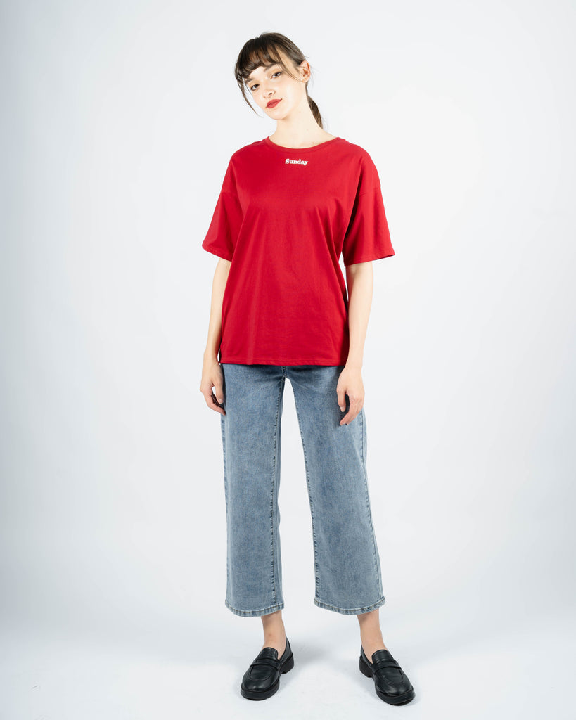 Sunday Oversize Tee (Red)
