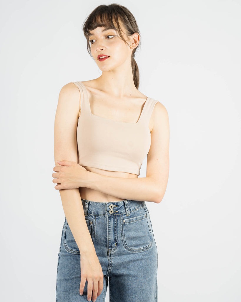 Classic Square Neck Crop Tank Top 1.0