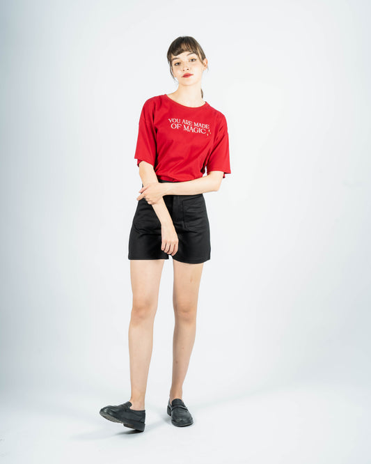 Cathy Denim A-line Shorts (Black)