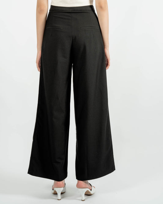 Lena Straight Cut Trousers (Black)