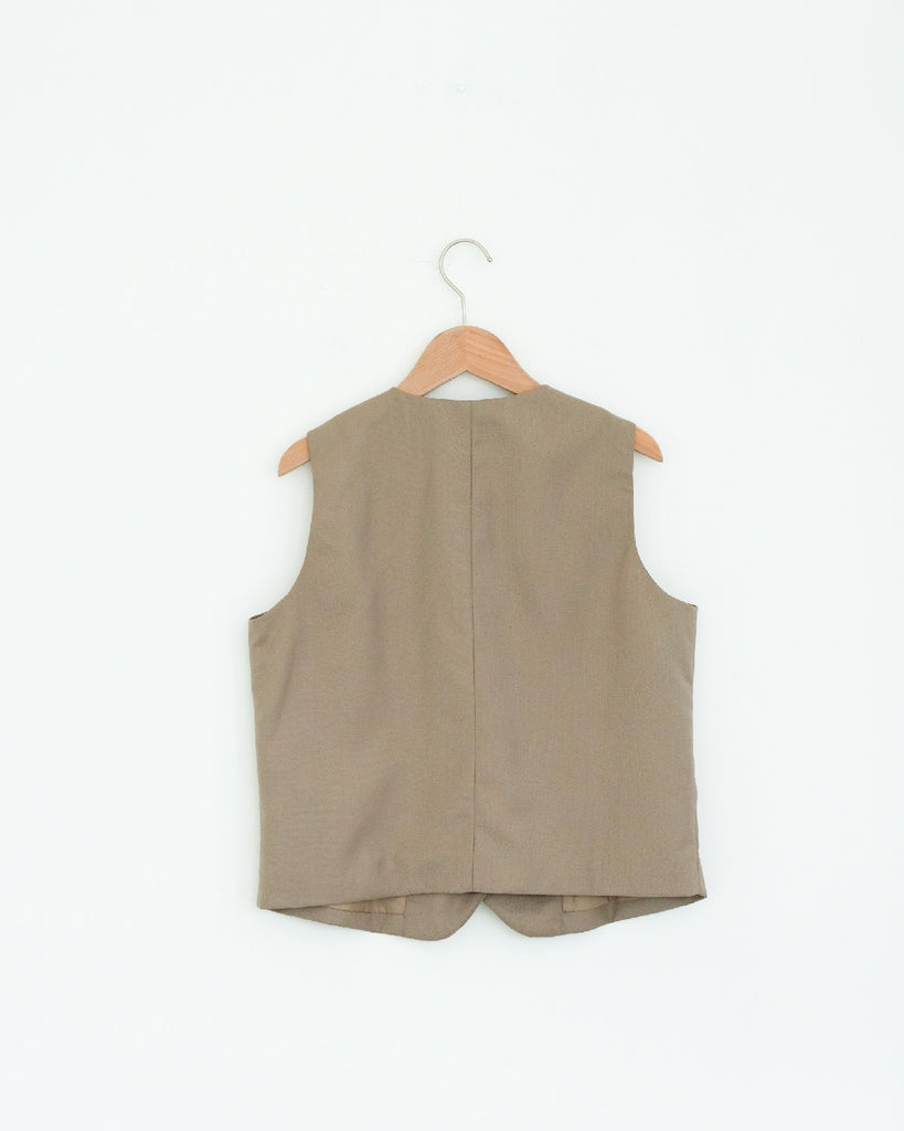 Cropped Waistcoat (Plaza Taupe)
