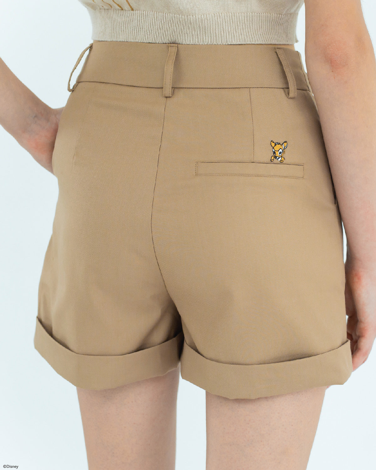 Peekaboo Bambi A-Line Shorts (Light Brown)